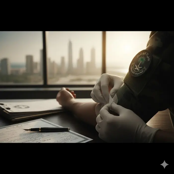 اجراءات تعويض إصابة العمل للعسكريين بالدمام السعودية